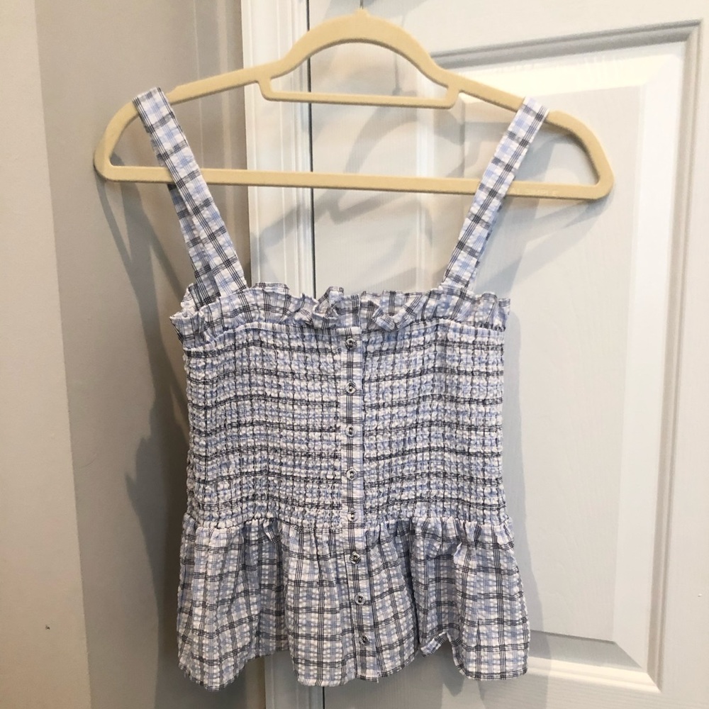 Ruffle cinched tank top